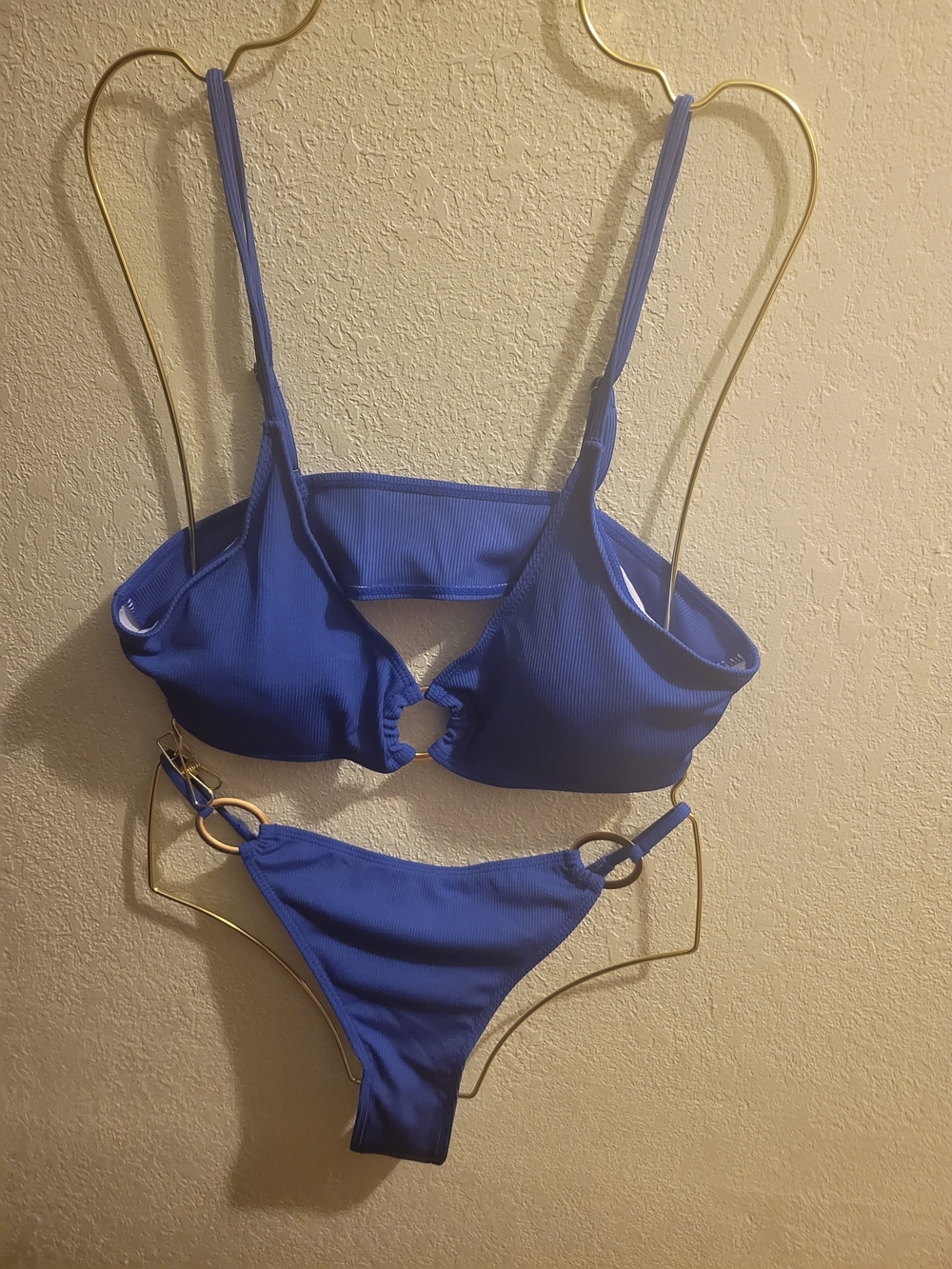 Unbranded Women's Royal Blue Ring-Accent Bikini Set